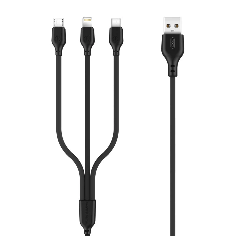 VC 75 stupnjeva mekan i izdržljiv 3 u 1 A USB kabel
